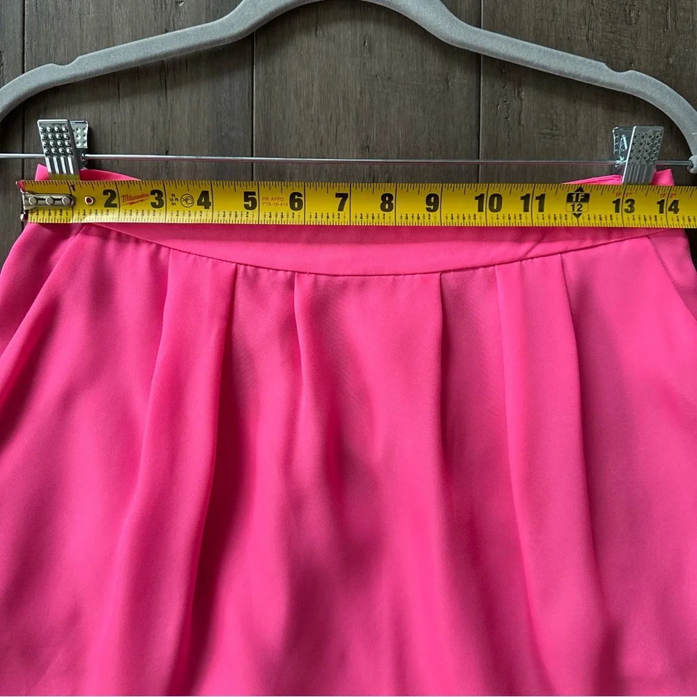 J. Crew Factory Bright Pink Orange A-Line Colorblock Mini Skirt Size 2